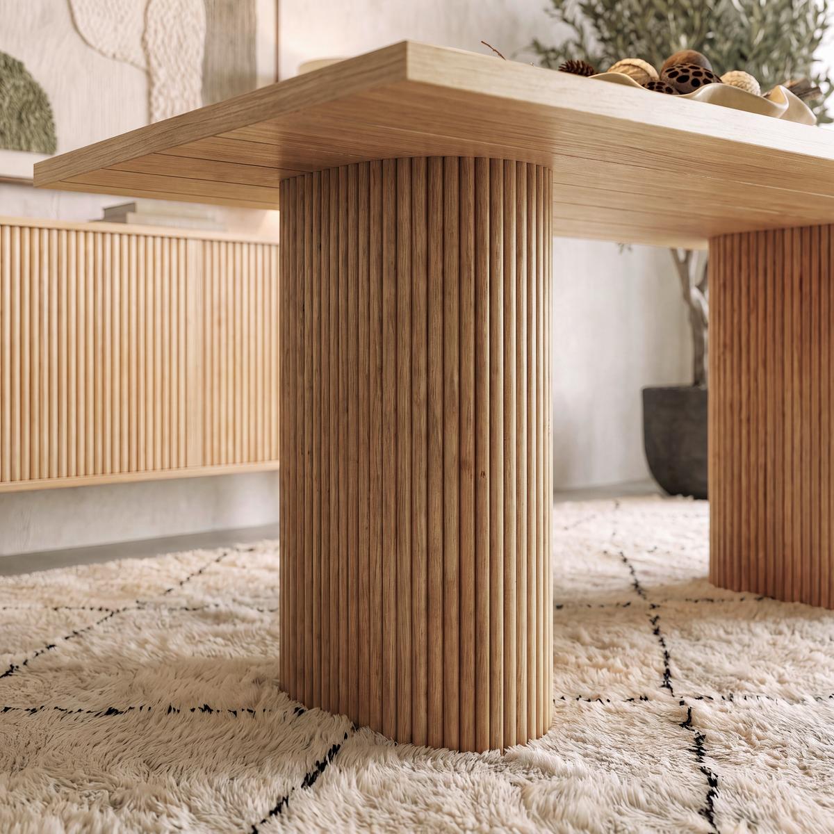 Esstisch Lian Eschefarben MDF ca.180x90 cm - Eschefarben, MODERN, Holz/Holzwerkstoff (180/76/90cm) - Bessagi Home