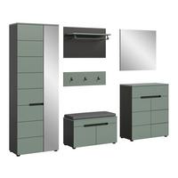 Predsoba Canu, Sivozelena, 5-Delna - siva/sivozelena, Design, leseni material (255/190/37cm) - Livetastic