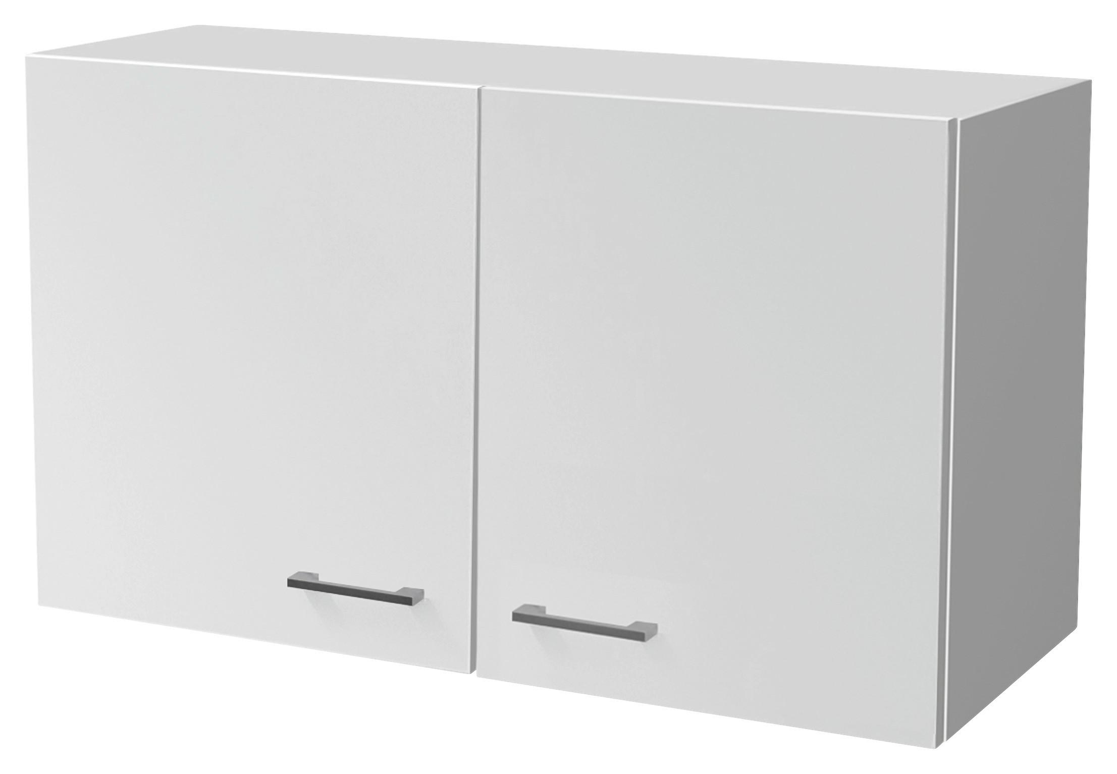 Kuhinjska Zgornja Omarica Lucca, Bela - bela/barve aluminija, Konvencionalno, umetna masa/leseni material (100/54,8/32cm) - FlexWell
