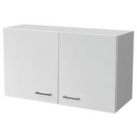 Kuhinjska Zgornja Omarica Lucca, Bela - bela/barve aluminija, Konvencionalno, umetna masa/leseni material (100/54,8/32cm) - FlexWell
