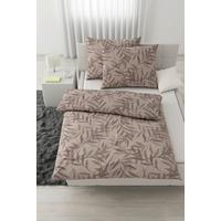 Lenjerie de pat Stitched Leaves,cca. 200x220/2x50x70 cm - mov/bej, textil (200/220cm) - Modern Living