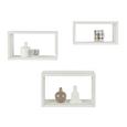 Wandregalset Weiß 3-teilig - Weiß, MODERN, Wellpappe (45/27/15,5cm) - Mömax modern living Wandregalset Weiß 3-teilig - Weiß, MODERN, Wellpappe (45/27/15,5cm) - Mömax modern living