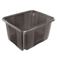 AUFBEWAHRUNGSBOXEN-SET EMIL - 2-TEILIG - Schwarz, Basics, Kunststoff (41/34,5/22cm)
