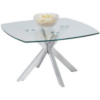 Couchtisch Glas Chromfarben - Klar/Chromfarben, Modern, Metall (80/45/80cm) - Mömax