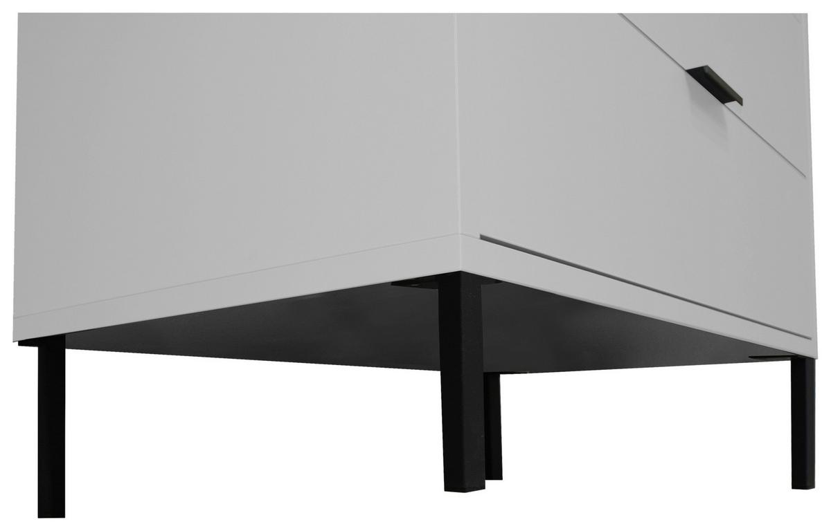 Fußset in Grau/Schwarz, 4-teilig - Schwarz/Grau, Modern (11/15/11cm) - Mömax
