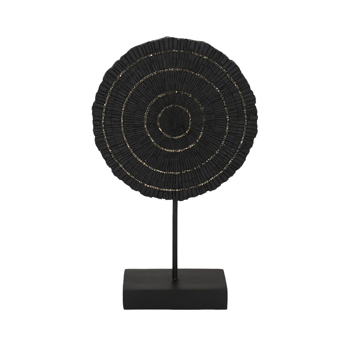 Skulptur Dark Sun Schwarz/Goldfarben - Goldfarben/Schwarz, Modern, Kunststoff/Metall (25,5/43cm) - Mömax