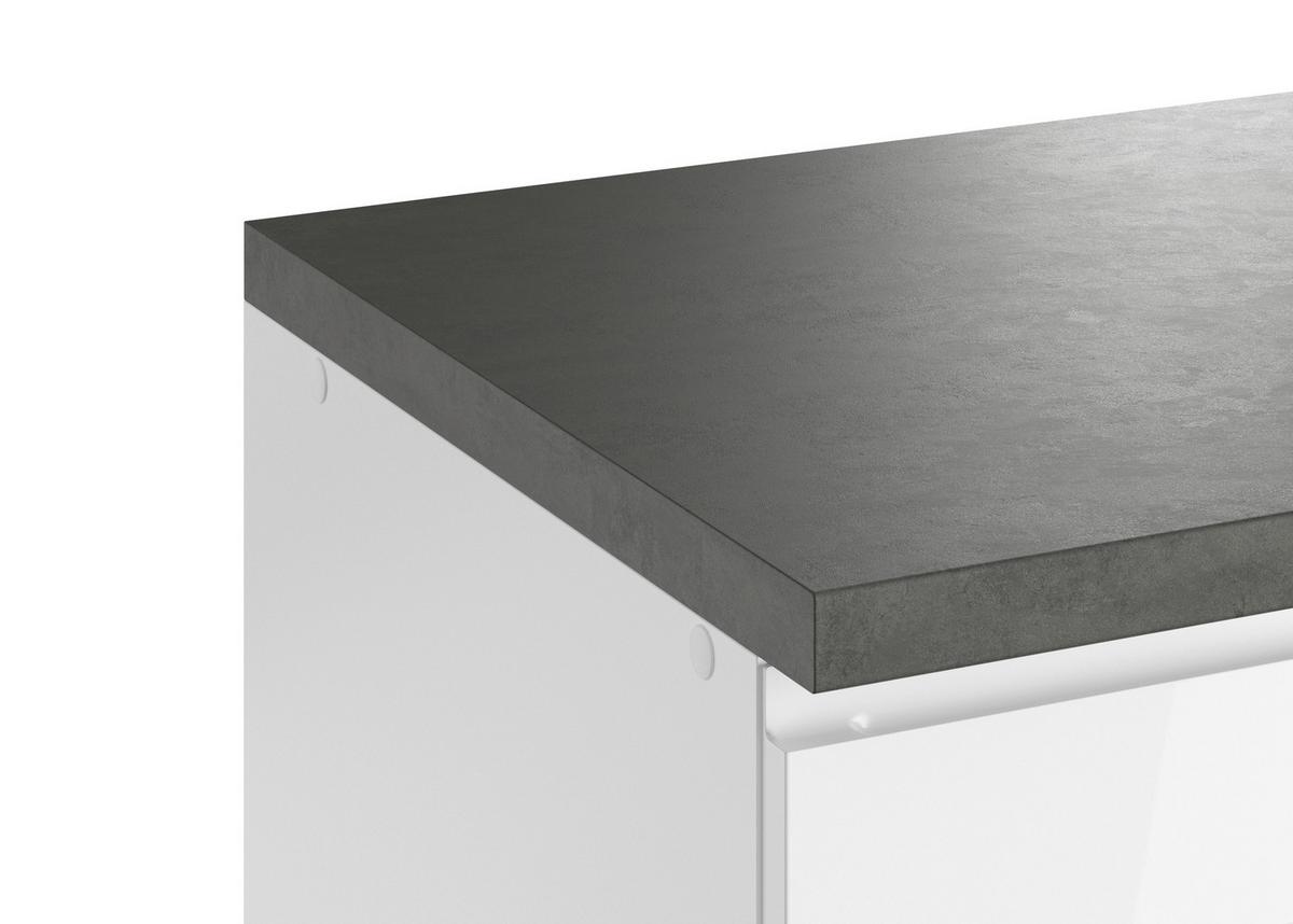 Eckunterschrank Monza ca. 120x86 cm Weiß/Grau - Weiß Hochglanz/Weiß, LIFESTYLE, Holzwerkstoff (120/86/60cm) - Held