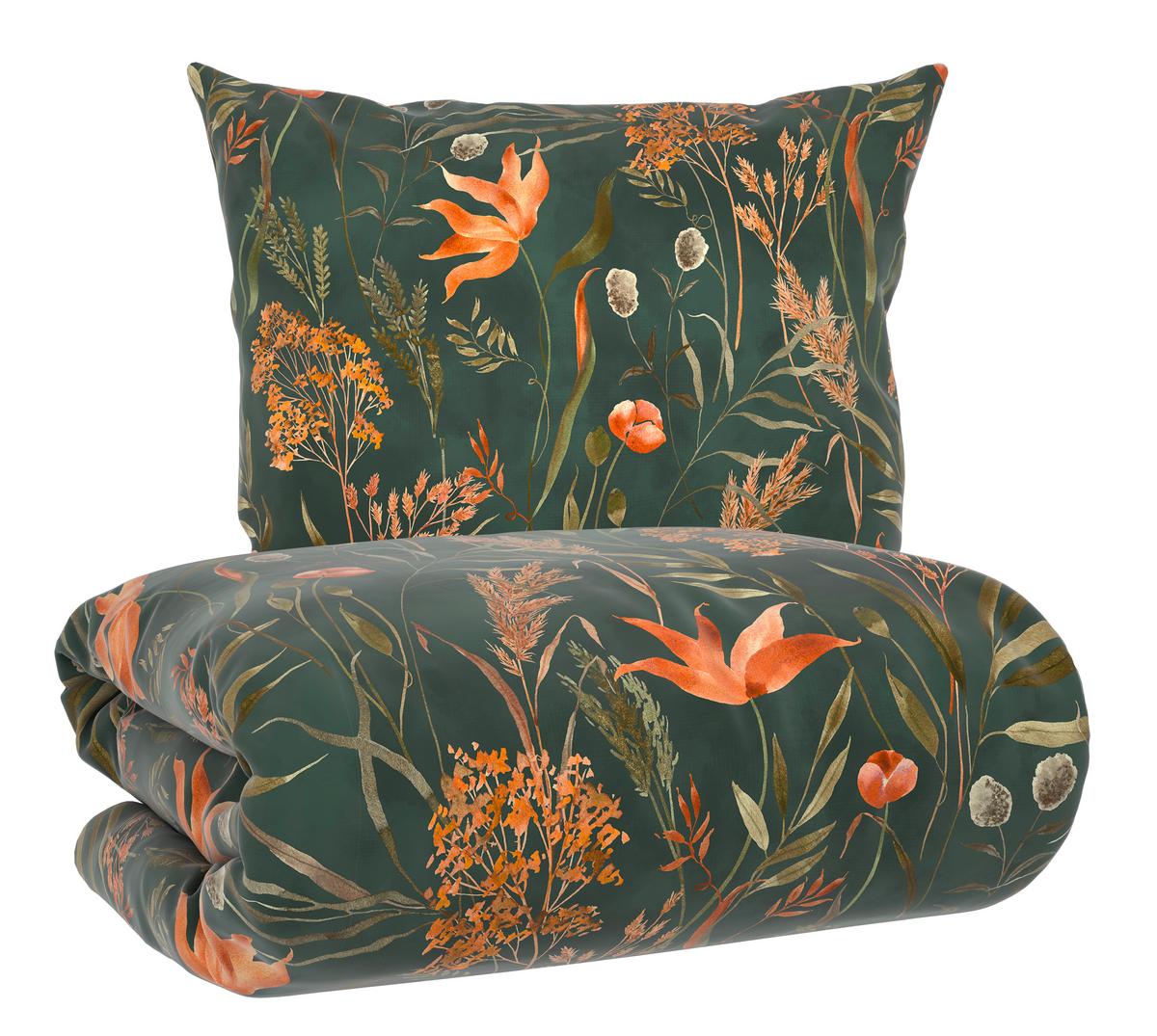 Bettwäsche Nora Grün ca. 135x200cm - Grün, MODERN, Textil (135/200cm) - Mömax