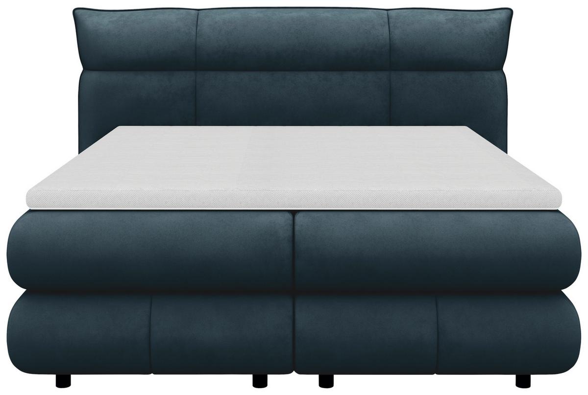 Boxspring Krevet Carmelo - zelena/crna, Trend, tekstil/plastika (160/200cm) - Premium Living