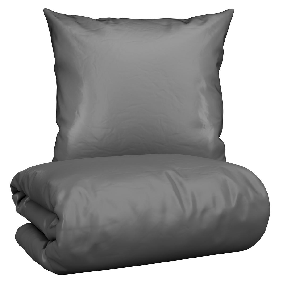 Bettwäsche Victoria Anthrazit ca. 135x200cm - Anthrazit, MODERN, Textil (135/200cm) - Mömax