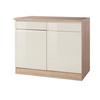 Küchenunterschrank "Cardiff" Creme/Eiche - Creme/Sonoma Eiche, Basics, Holzwerkstoff (100/85/60cm) - Held