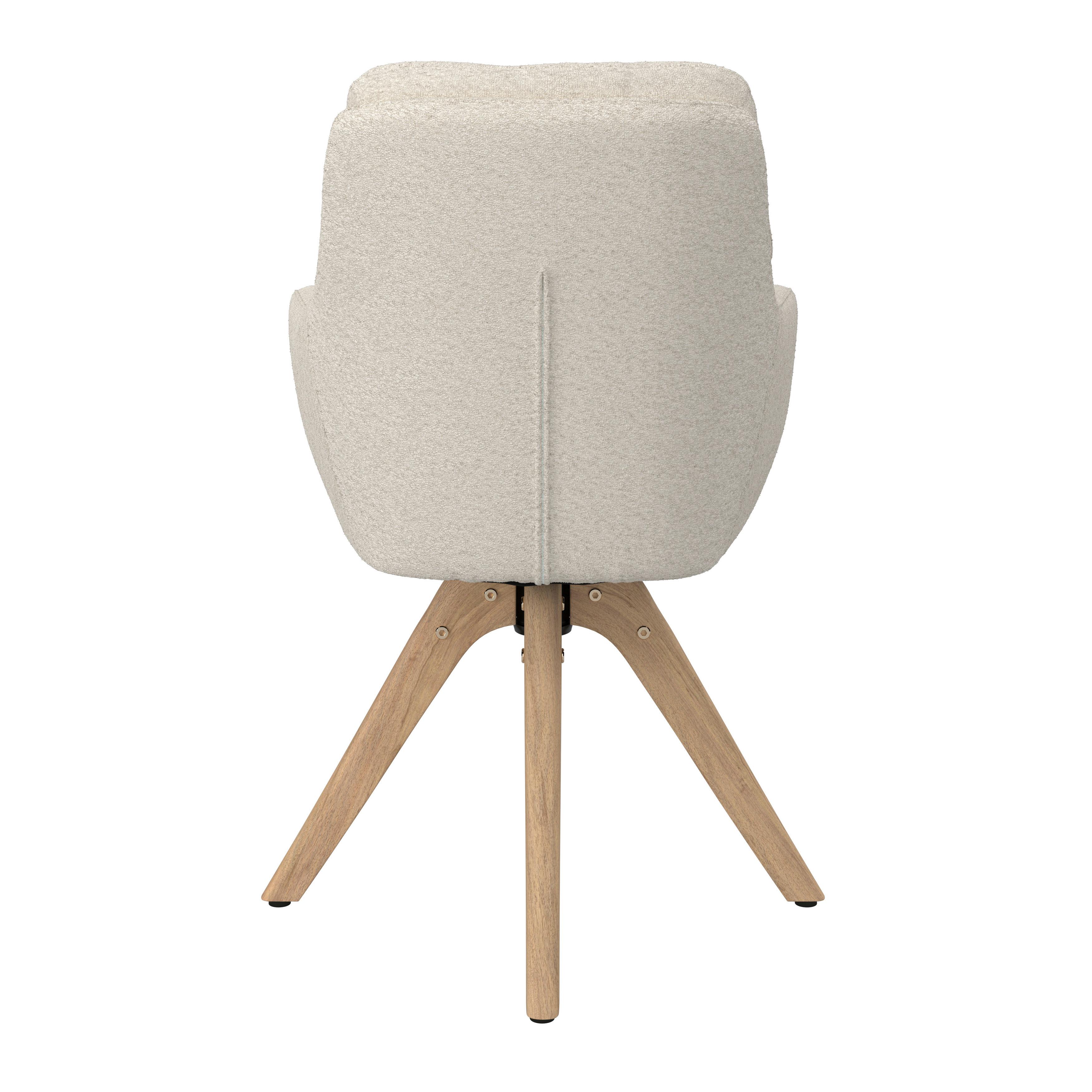 STOL MED ARMSTÖD JUANA - cremefärgad/naturfärgad, Modern, trä/textil (61/93/65cm) - Bessagi Home