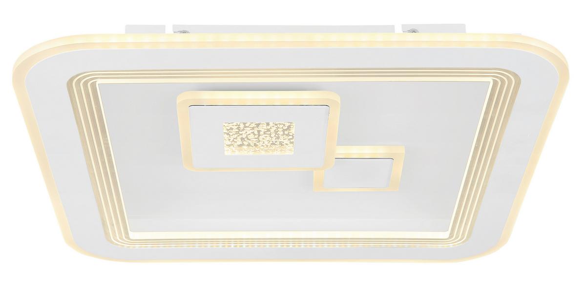 Stropna Led-svetilka Valeria, S Sijalko - bela/opal, Design, kovina/umetna masa (46,6/46,6/7,4cm) - Globo
