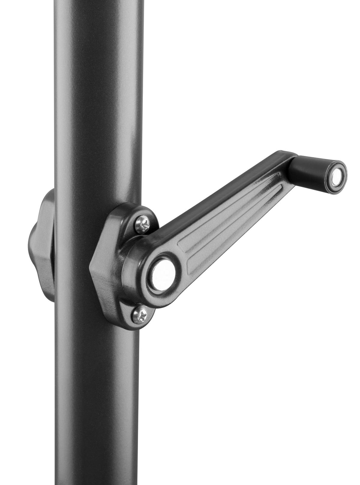 Doppelsonnenschirm Salerno ca.300x220x150cm Hellgrau - Anthrazit/Hellgrau, Basics, Textil/Metall (300/220/150cm) - Schneider