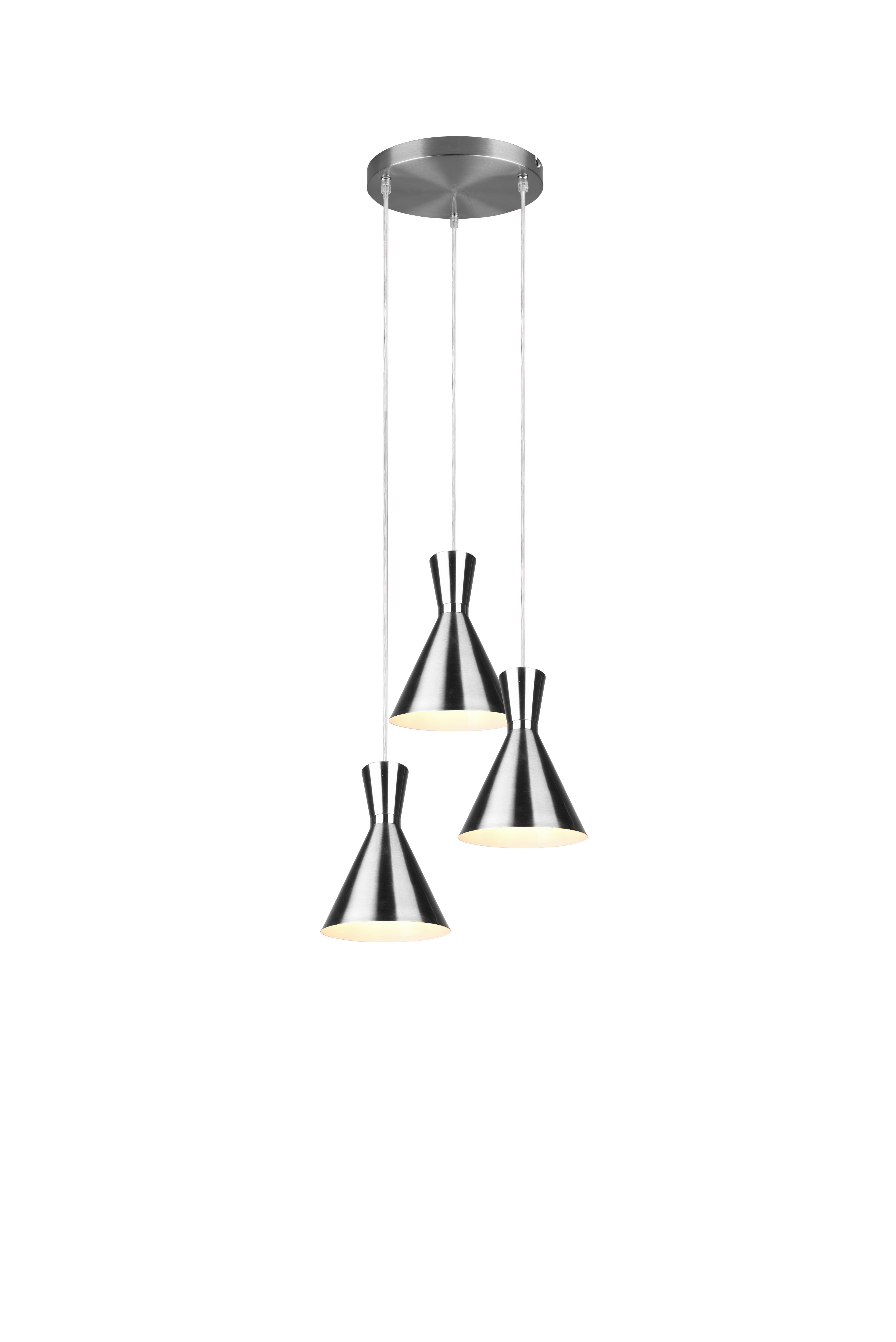 Pendelleuchte Enzo Chromfarben max. 28 Watt - Chromfarben/Nickelfarben, Basics, Metall (41/150cm)