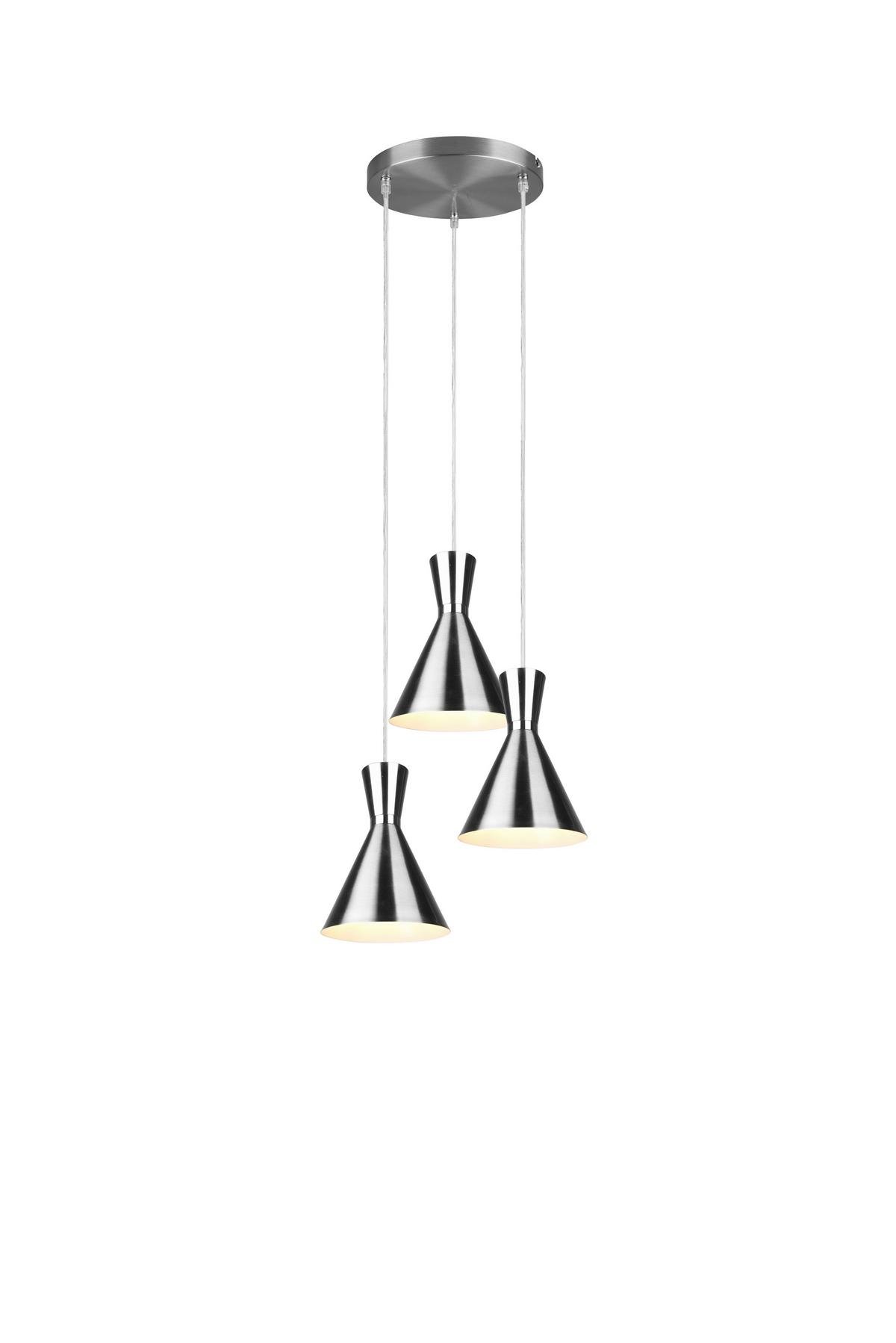 Pendelleuchte Enzo Chromfarben max. 28 Watt - Chromfarben/Nickelfarben, Basics, Metall (41/150cm)