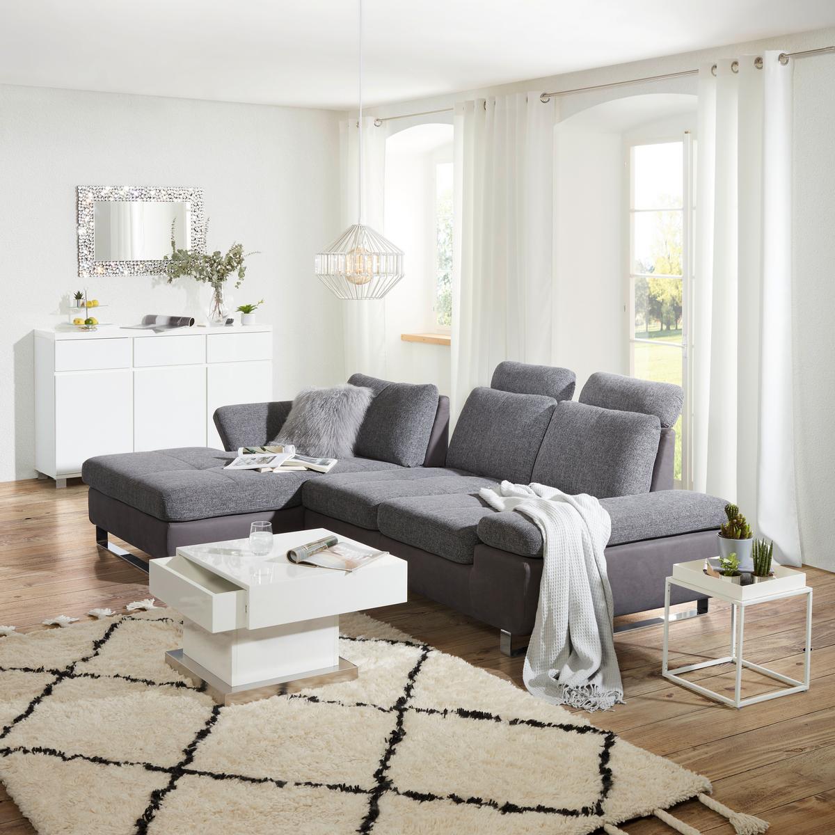 Couchtisch Lina Weiss Hochglanz - Weiss Hochglanz, Modern, Holzwerkstoff/Metall (60/60/40cm) - Mömax