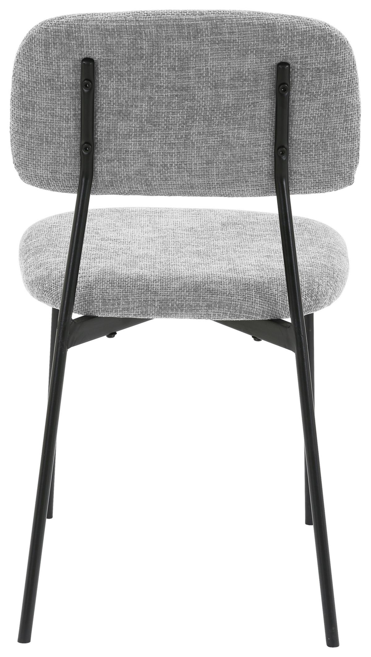 Stol Sören, Sivo Modra - sivomodra/črna, Konvencionalno, kovina/tekstil (44/78/49cm)