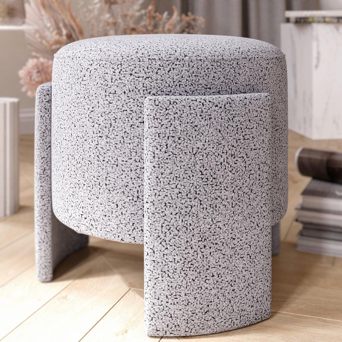 HOCKER ASH FUßBANK - Grau, Design, Textil (39/40/39cm) - Livetastic