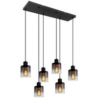 Lampă suspendată Estelle - negru, sticlă/metal (77/18/120cm) - Mömax