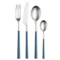 Jedilni Pribor Hive, 16-Delni - barve nerjavečega jekla/svetlo modra, Basics, kovina/umetna masa (25,5/7/5,3cm) - Pintinox