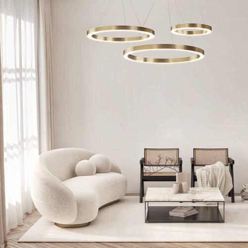 Pendelleuchte Saturno Messingfarben max. 60 Watt - Messingfarben, Trend, Metall (80/5cm) - MAYTONI