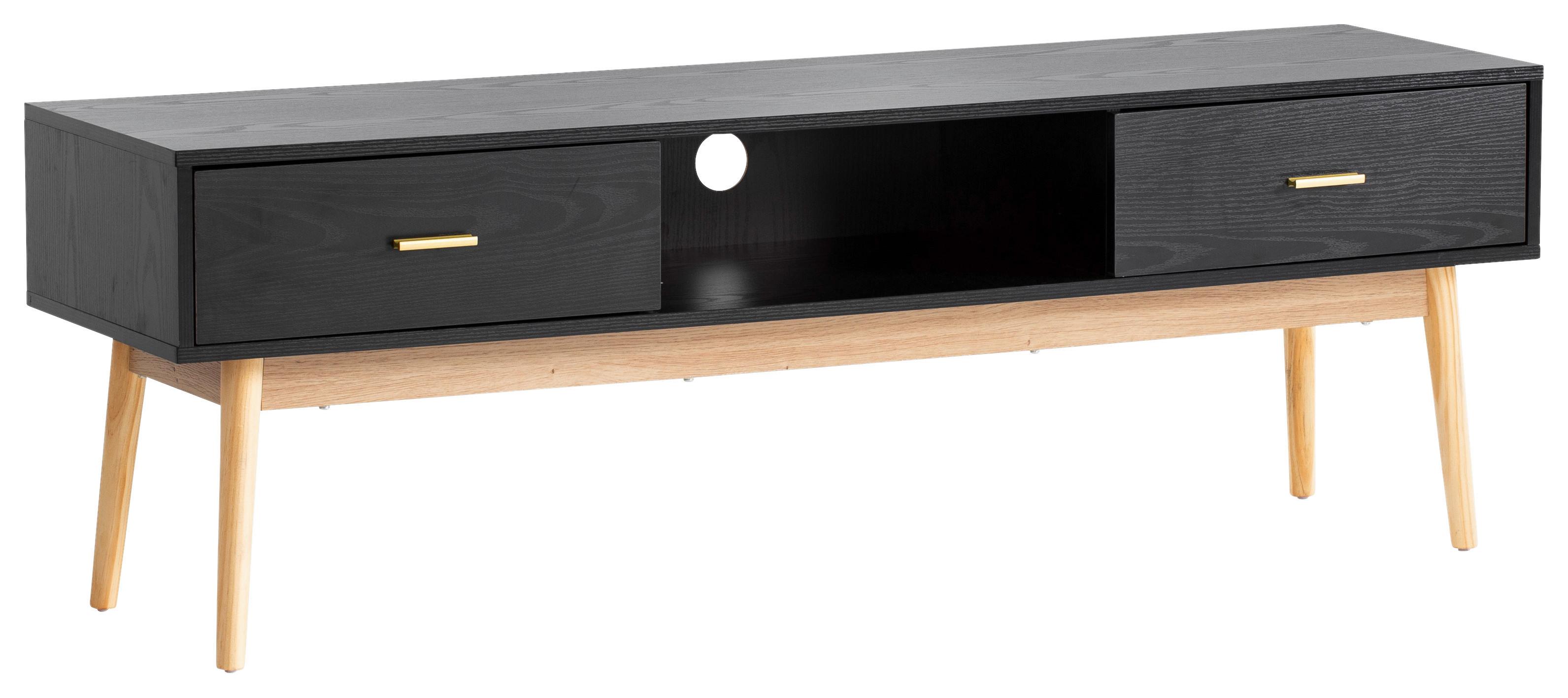 LOWBOARD WL6.825 - Eichefarben/Goldfarben, Design, Holz/Holzwerkstoff (150/50/40cm) - Livetastic