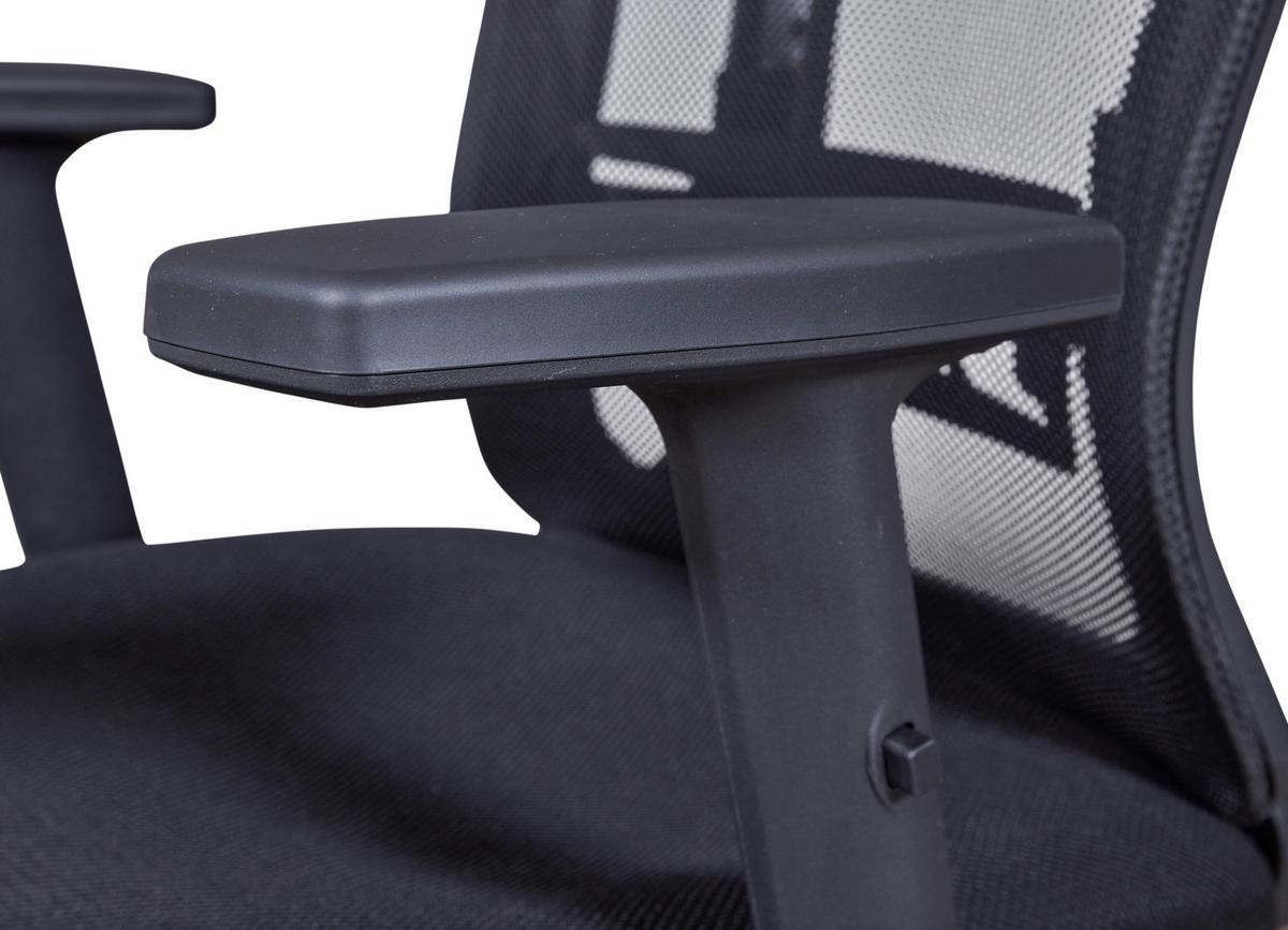 Drehstuhl XL Administrator Schwarz - Schwarz, KONVENTIONELL, Textil (61/125-135/88cm) - MID.YOU