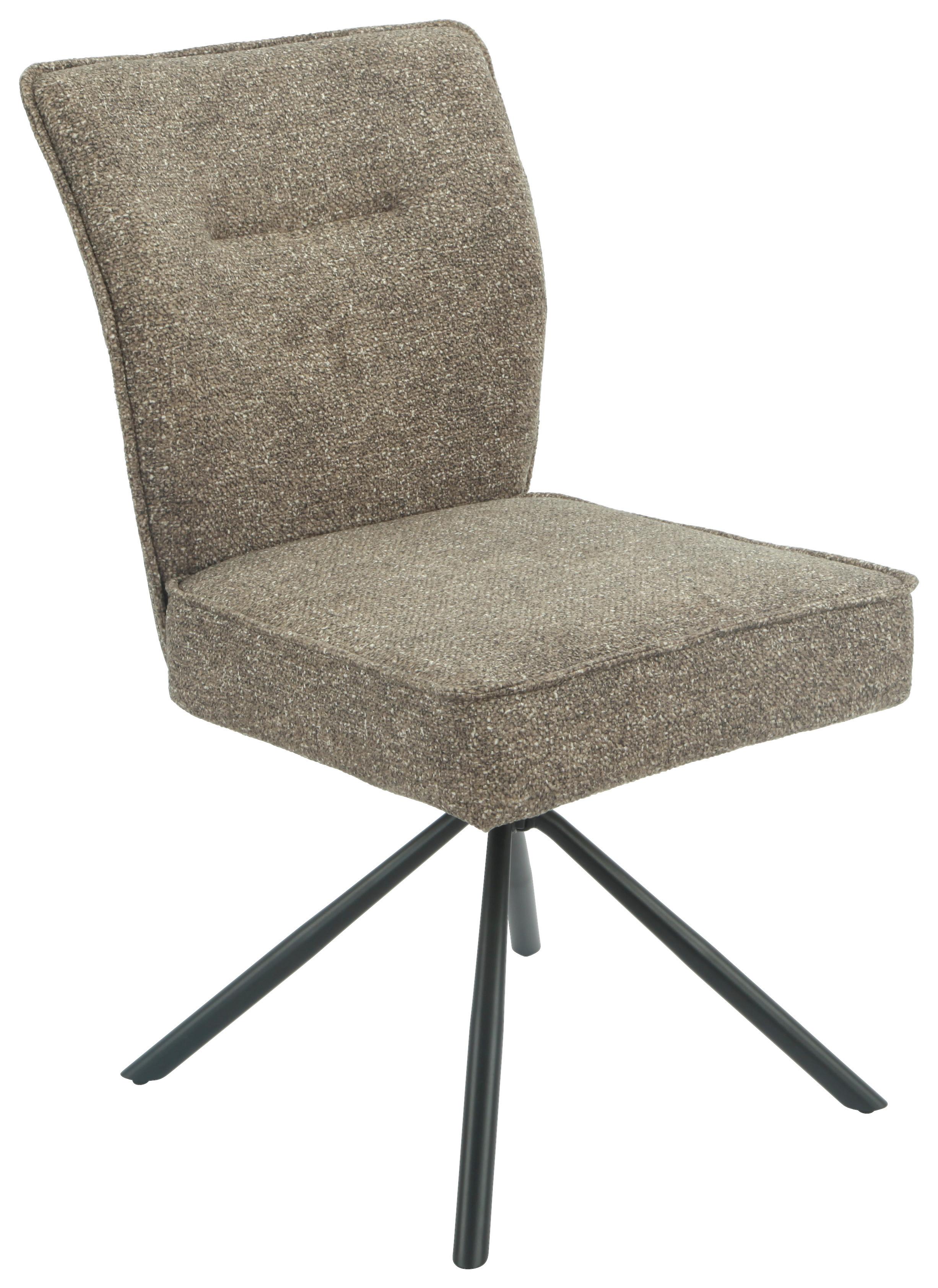 STOL ELLEN GIGA S - brun/svart, Modern, metall/textil (49/90,5/65,5cm) - Premium Living
