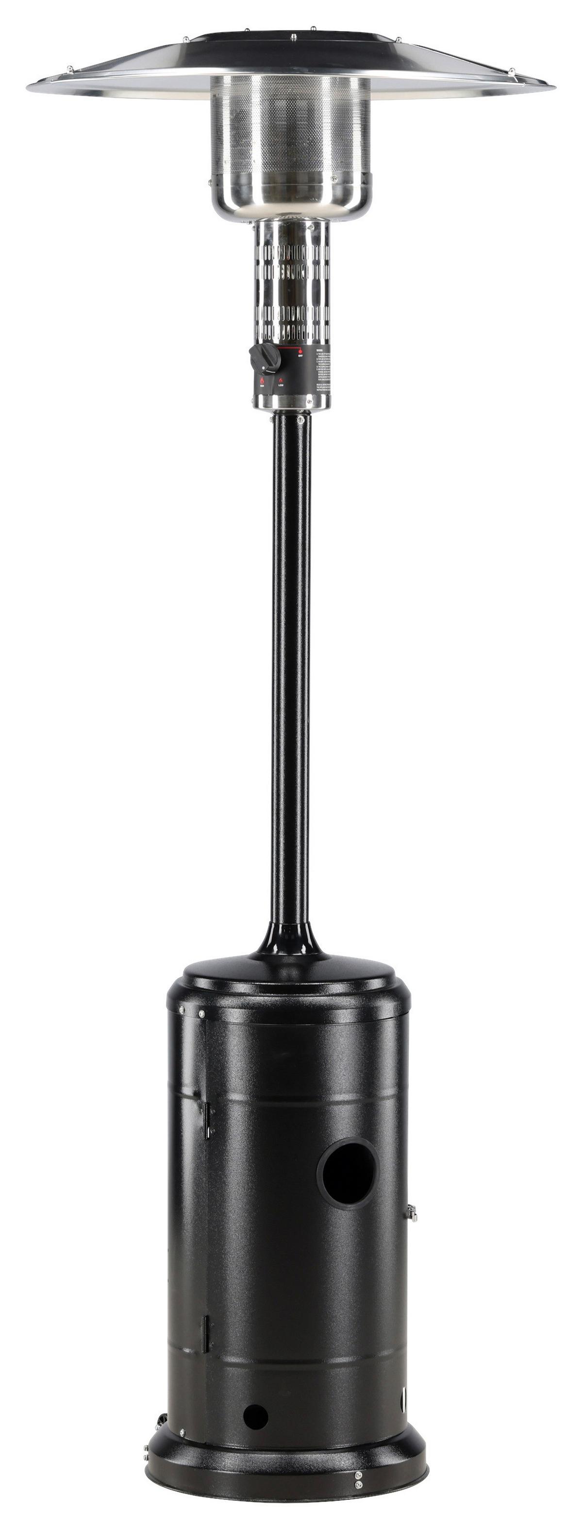 Terrassenstrahler Hottie ca. 81,5x225x82 cm Schwarz - Silberfarben/Schwarz, KONVENTIONELL, Metall (81.5/225/82cm) - Gardenson
