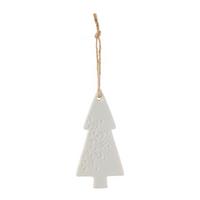 Függődísz Frieda - fehér, Konventionell, textil/kerámia (5/10/0,5cm) - Modern Living