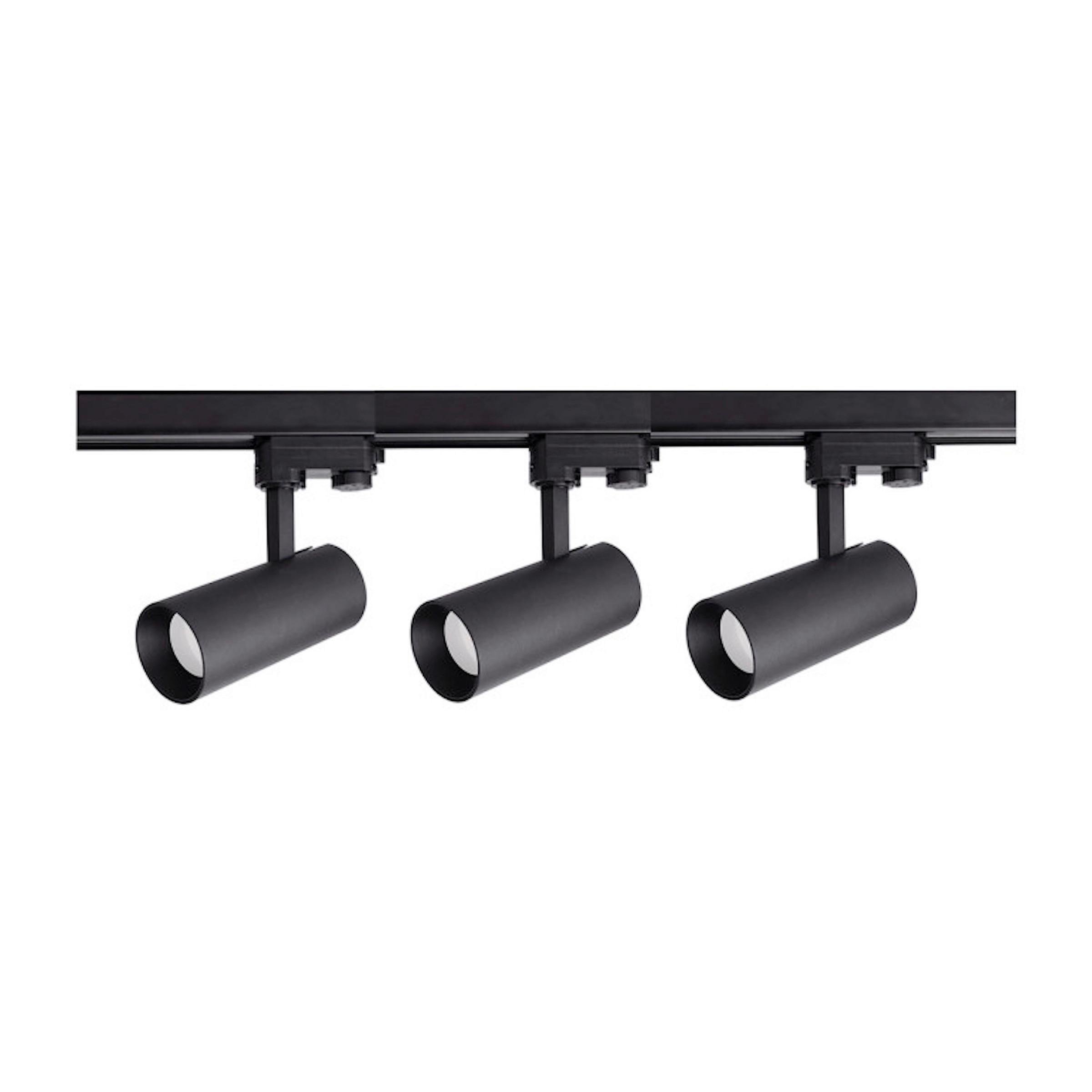 Schienensystem-strahler Lp-732-3w Bk Ice Set 3 - Schwarz, Konventionell, Metall (15/150/15cm)