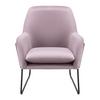 Sessel Kezia Rosa Samt - Schwarz/Rosa, MODERN, Textil/Metall (71/84cm) - Bessagi Home