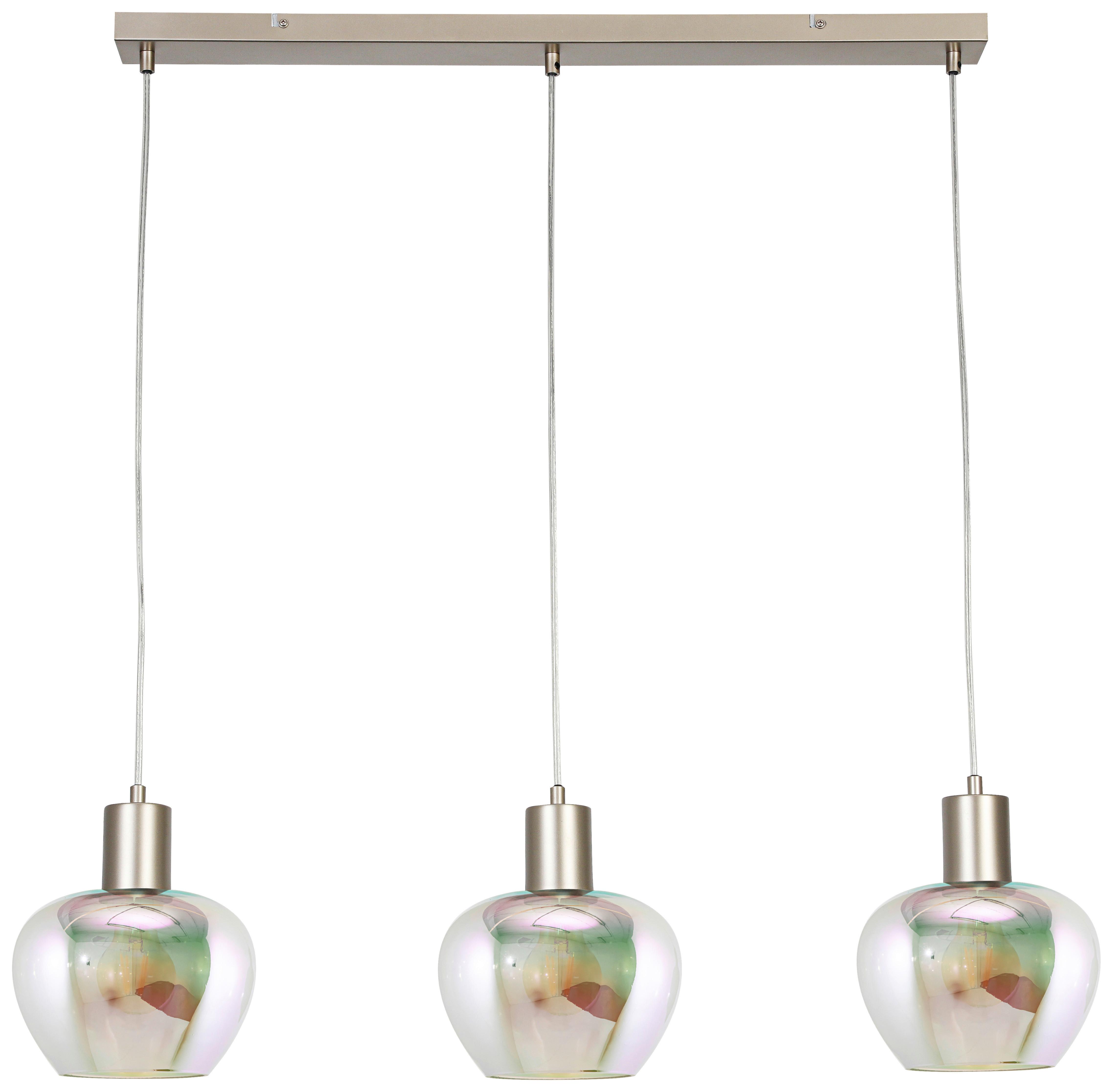 HÄNGLAMPA RENI - champagne/multicolor, Modern, metall/glas (86/18/120cm)