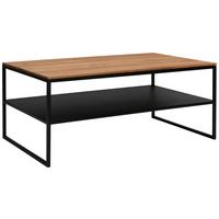 STOLIK KAWOWY PASCAL - kolor dębowy/czarny, Design, metal/drewno (100/60/41cm) - Johann Jakob