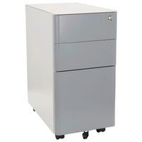 Predalnik Na Kolescih Color I, Bela, Siva - siva/bela, Moderno, kovina/umetna masa (30/59/50cm) - MID.YOU