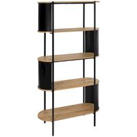 Etajeră VERONA 1 - stejar Artisan/negru, Modern, metal/material pe bază de lemn (80/172/34cm) - Modern Living