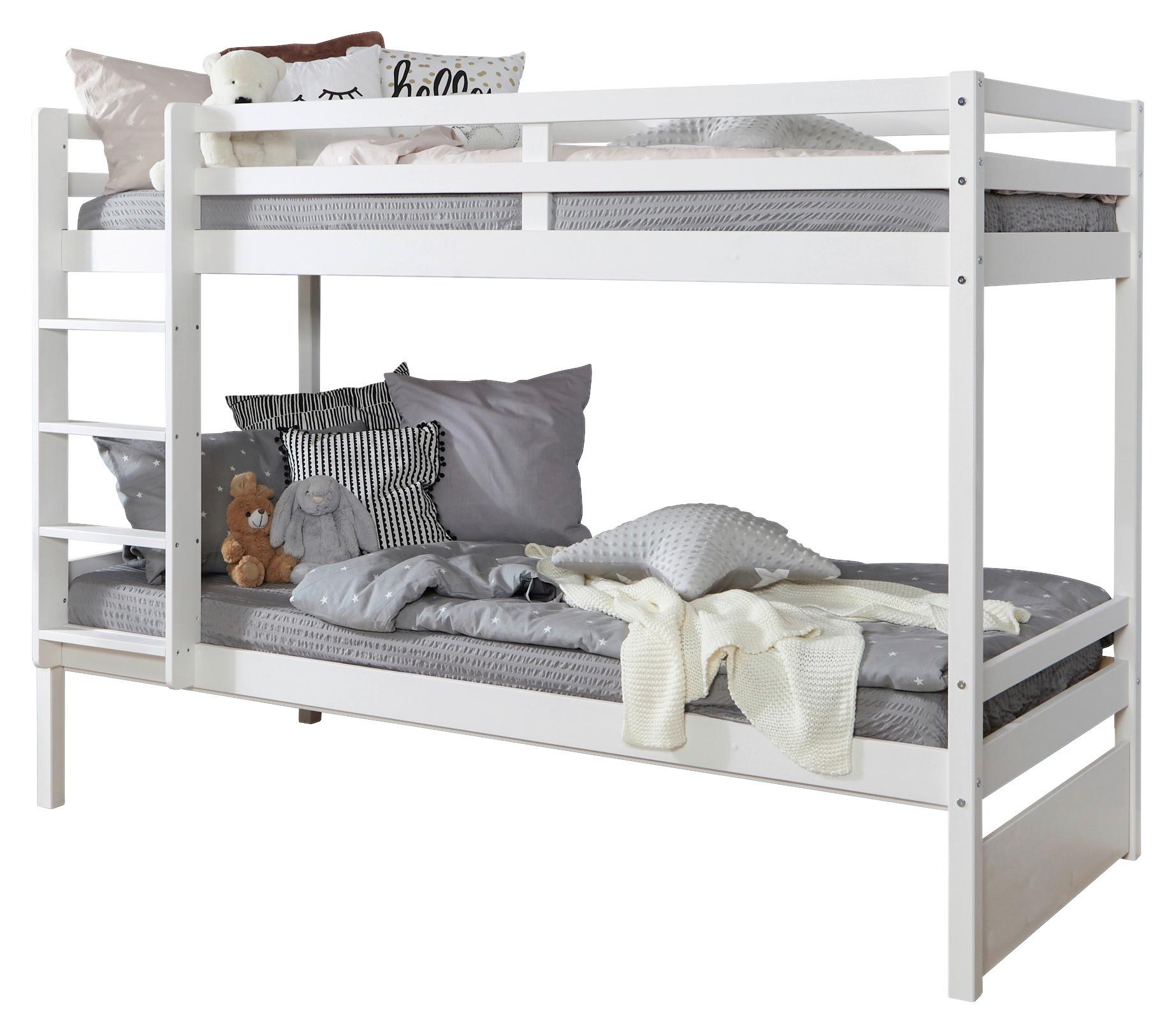 Etagenbett Finn ca. 90x200 cm Weiß - Weiß, MODERN, Holz (90/200cm) - MID.YOU