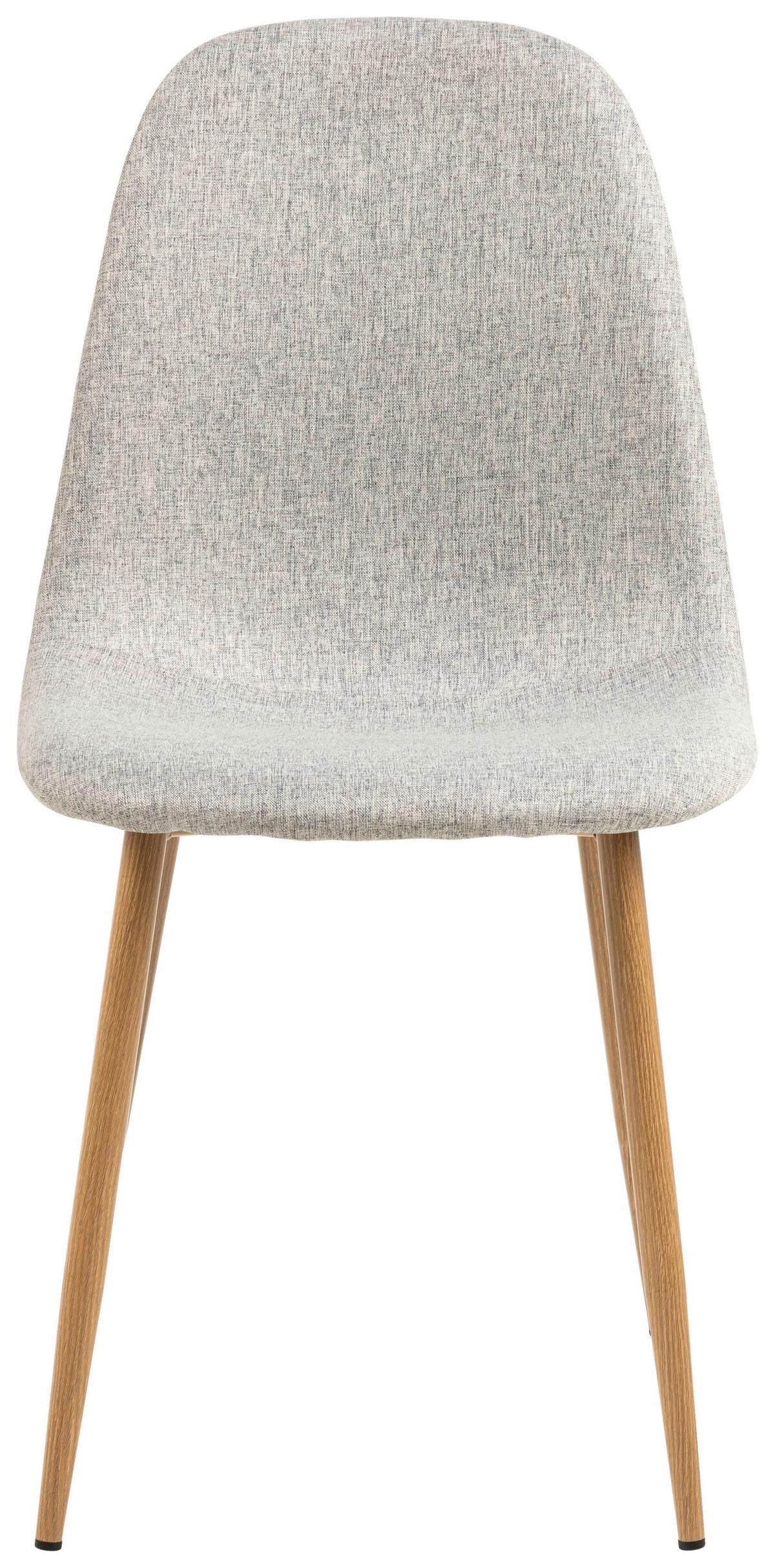 KRZESŁO CELIA - kolor dębowy/jasnoszary, Trend, metal/tkanina (44/86/54cm)