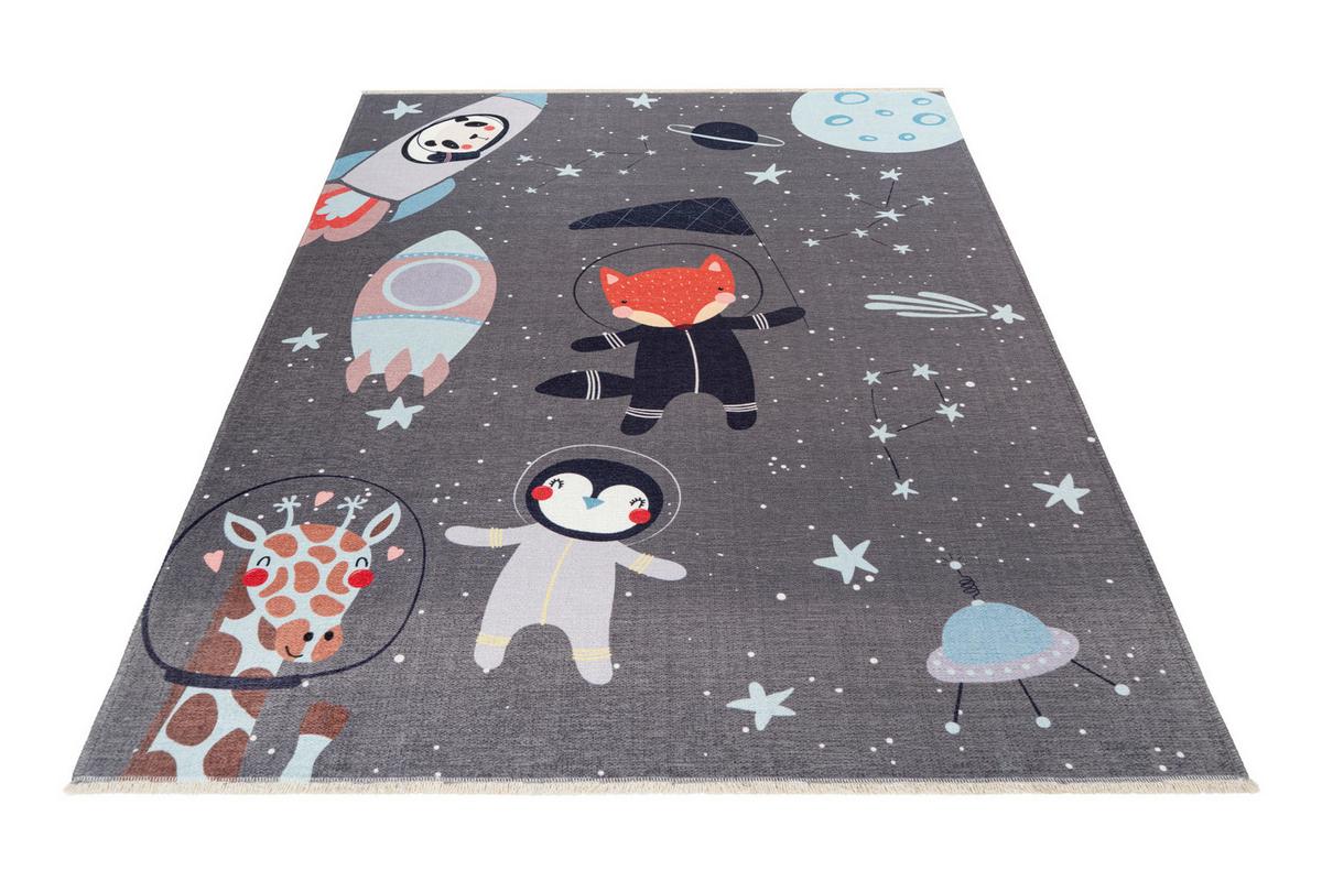 Kinderteppich my Greta Grau/Multicolor ca. 115x170cm - Multicolor/Weiß, Trend, Textil (115/170cm) - Obsession
