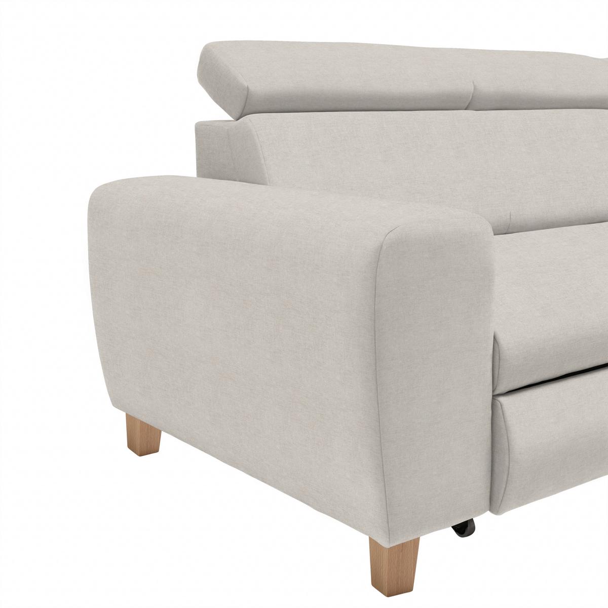 Ecksofa Lugo Creme - Creme, MODERN, Holz/Kunststoff (266/98/205cm) - Mömax