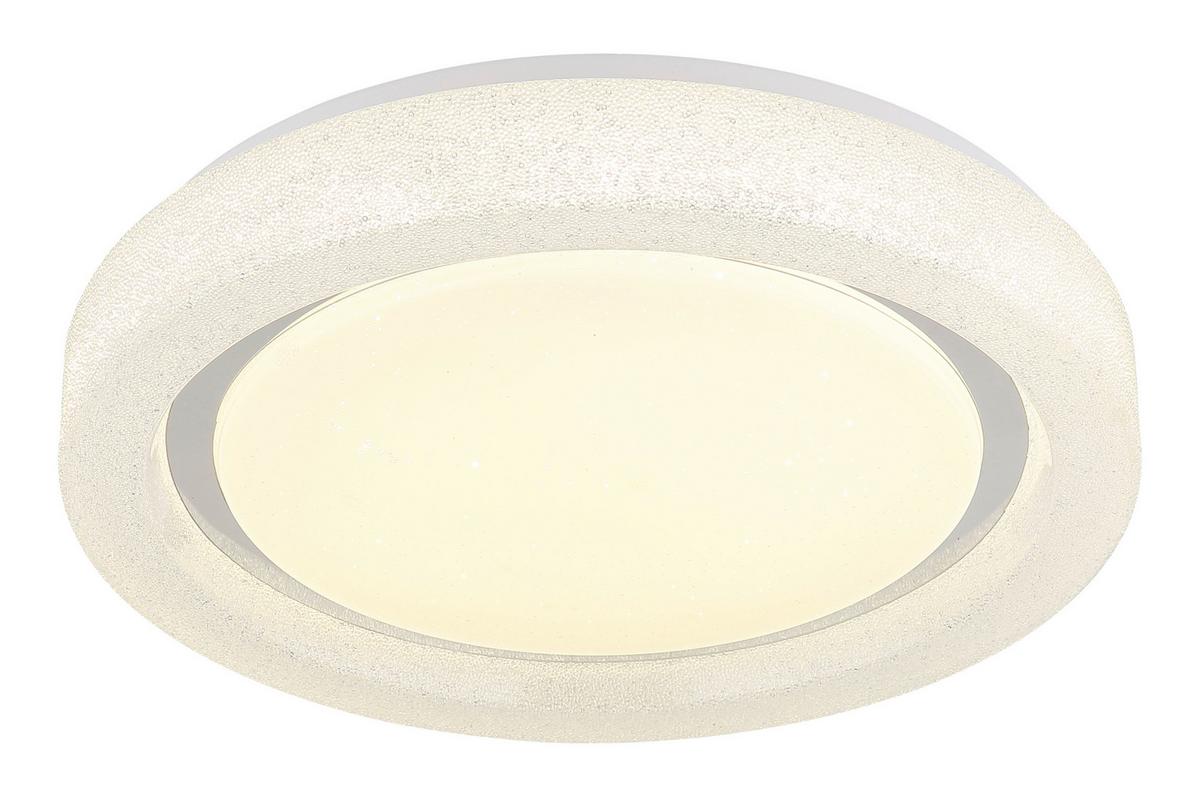 Led Stropna Svjetiljka Marcia - bijela/prozirno, Konvencionalno, metal/plastika (38/7cm) - Globo