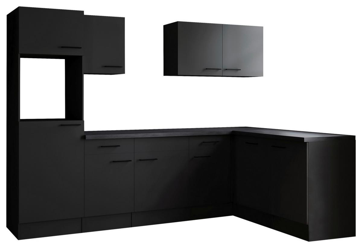 Kotna Kuhinja Brez Aparatov Oliver, 280x172cm - temno siva/črna, Design, kovina/leseni material (280/172cm) - Respekta