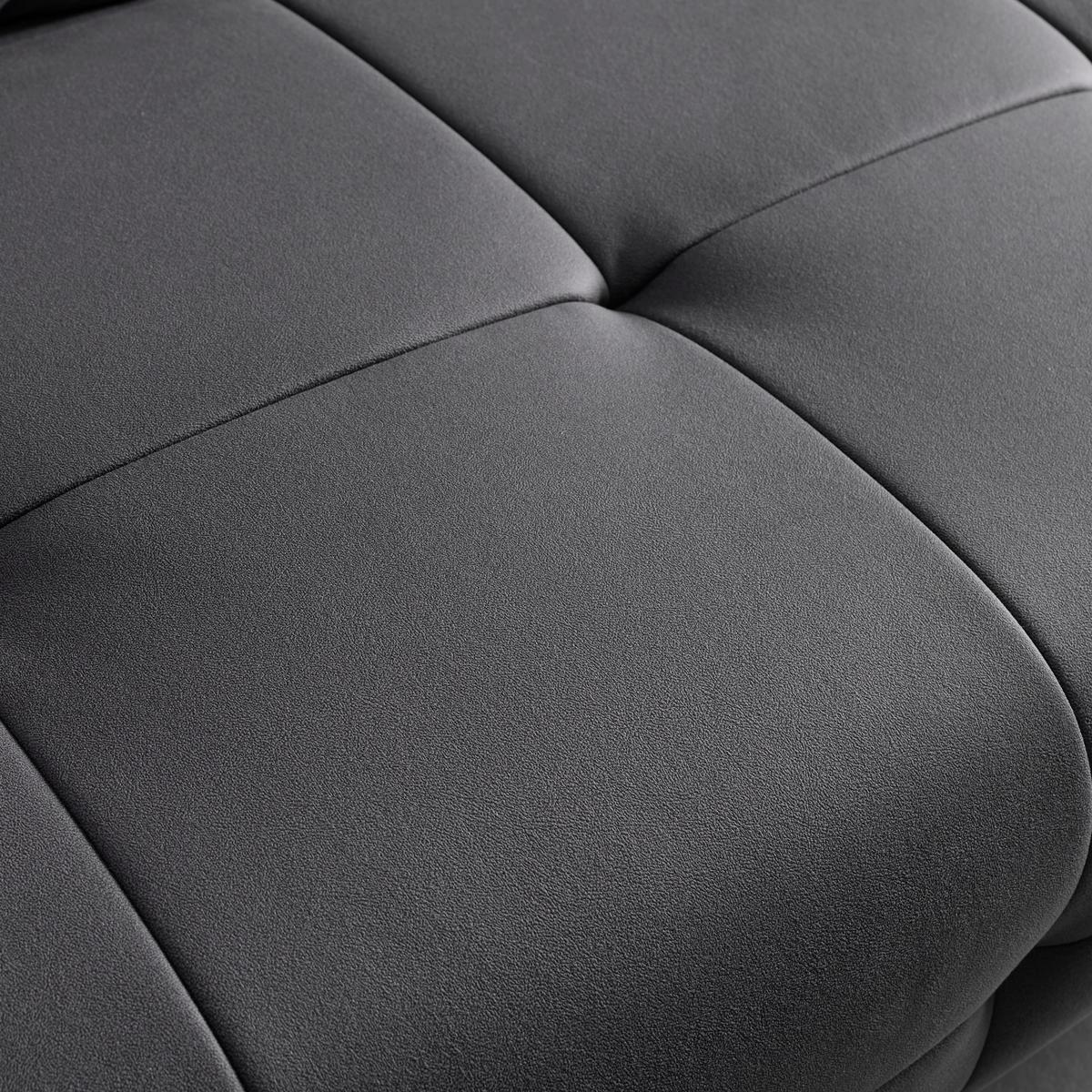 Canapea extensibilă RICA - gri, Modern, lemn/textil (121/83/93cm) - Bessagi Home