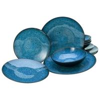 Jedilni Servis Capri Blue, 12-Delni - modra/barve petroleja, Basics, keramika - Creatable
