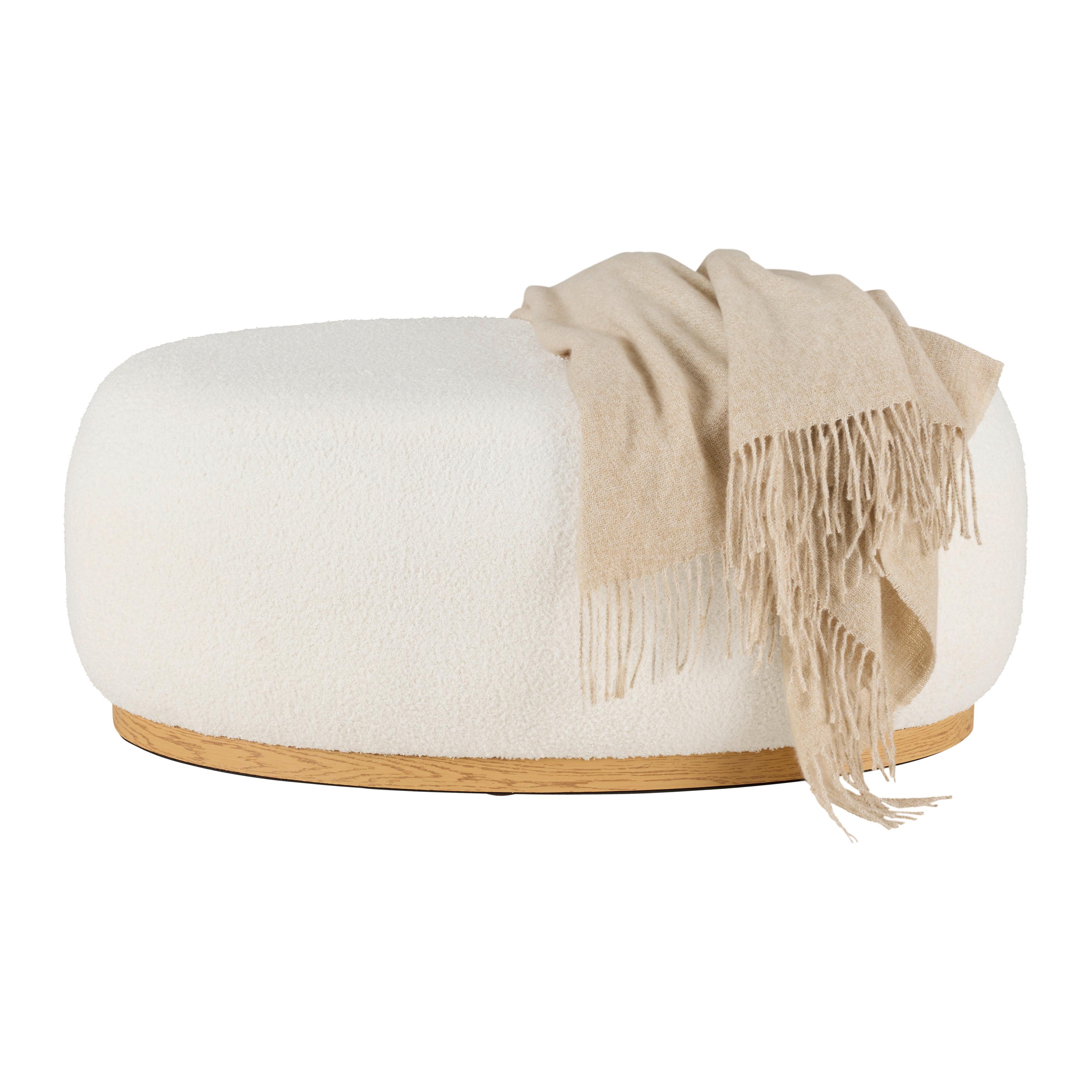 Taburet DARBY - alb, Lifestyle, lemn/textil (88/35/54cm) - Mömax