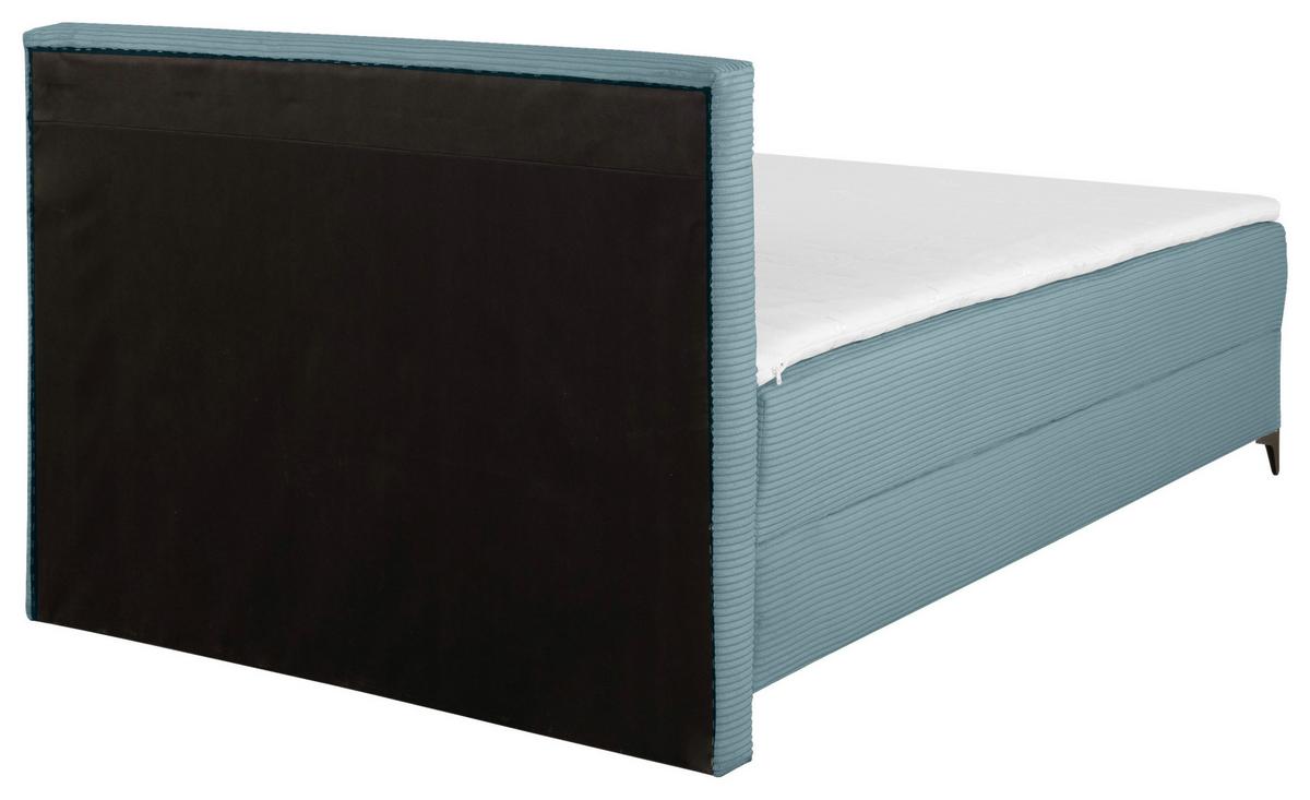 Boxbett Jerry Smaragdgrün ca. 140x200cm - Smaragdgrün/Schwarz, KONVENTIONELL, Textil (140/200cm) - Mömax