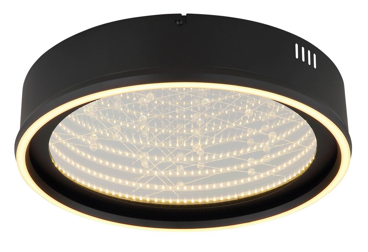 Led Stropna Svjetiljka Mirrora - bijela/prozirno, Design, staklo/metal (40/8,5cm) - Globo
