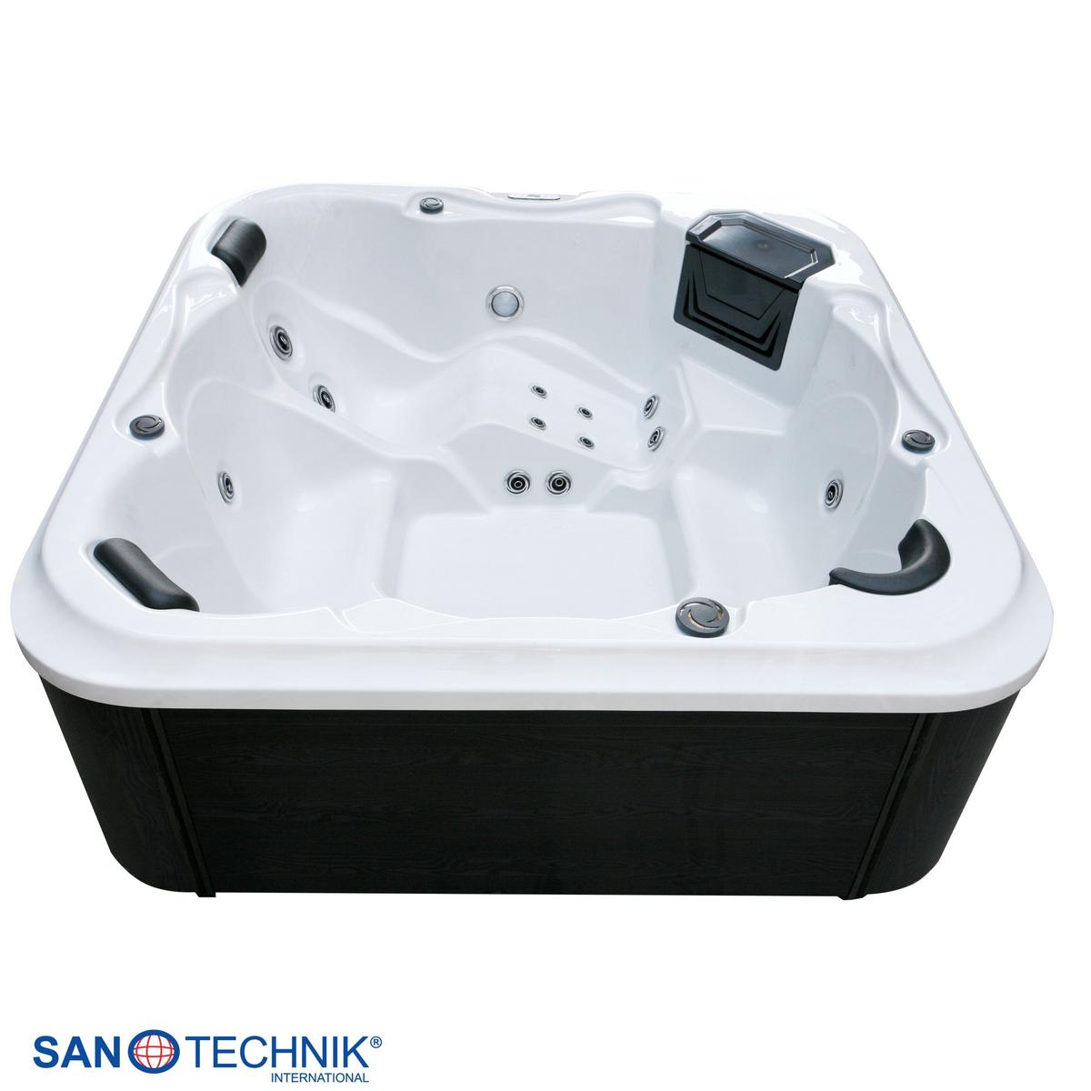 Whirlpool Outdoor Set Schwarz/Weiß ca. 210x80x210cm - Schwarz/Weiß, Basics, Kunststoff (210/80/210cm)