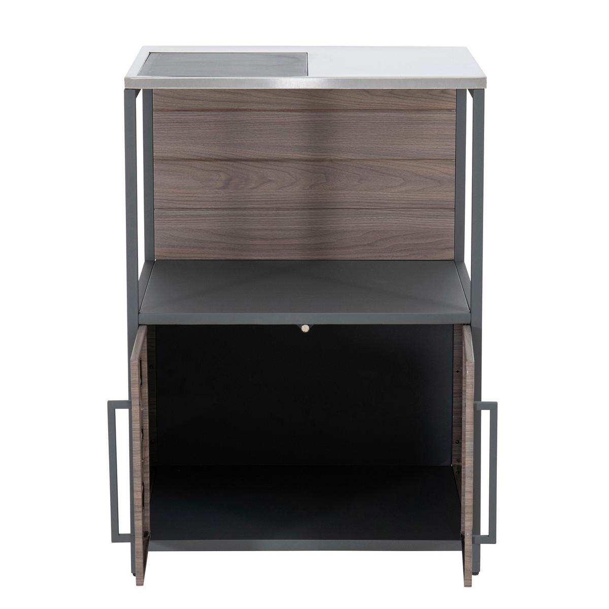 Outdoorküche Mambo Braun/Schwarz - Schwarz/Braun, Basics, Metall (63,5/91,5/54cm) - Modante